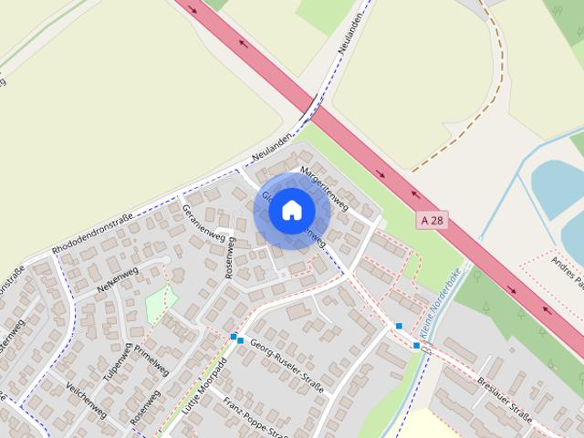 Single Apartment mit Terrasse am Stadtrand von Westerstede