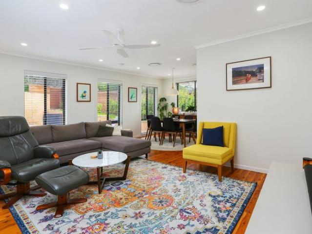 Single level living with north facing rear yard