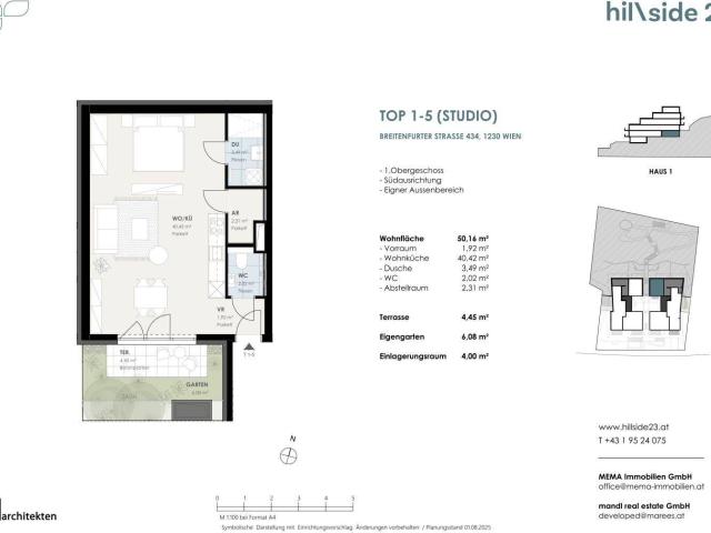Singlehit! Schicke 1 Zimmer Gartenwohnung zu verkaufen!