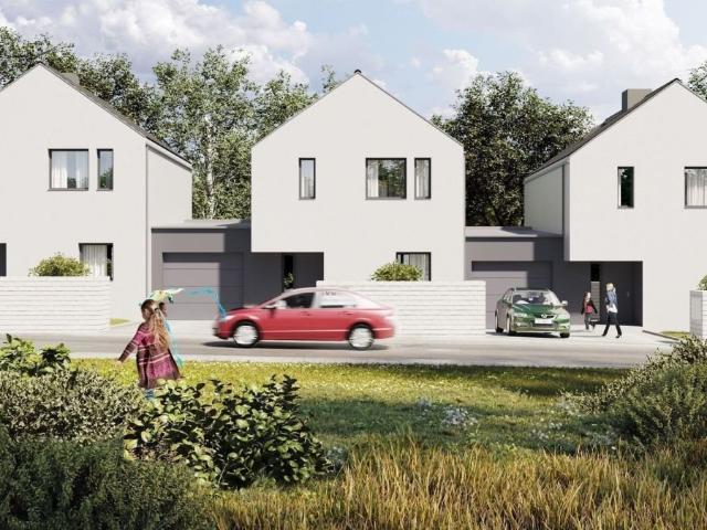 Nowoczesny dom szeregowy 136 m² z ogrodem i garażem