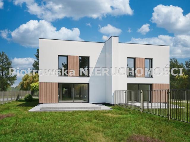 Nowoczesny dom bliźniak 128,89 m² z garażem i dużą działką