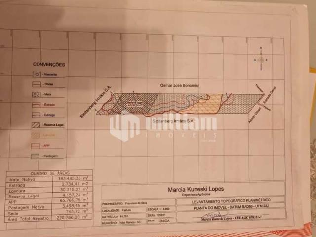 Sítio / Chácara para Venda em Vidal Ramos/SC Fartura