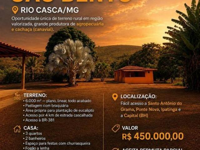 SÍTIO SÃO BENTO RIO CASCA MG