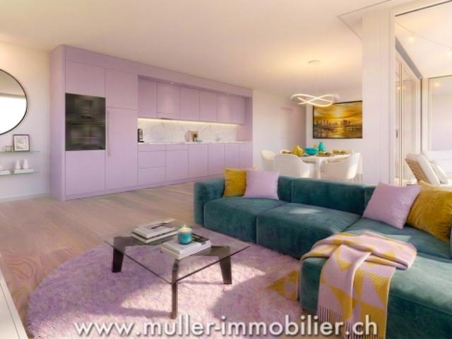 Siviriez, 4,5 neu mit Balkon und verglasten Fenstern, bereit zum Bauen!