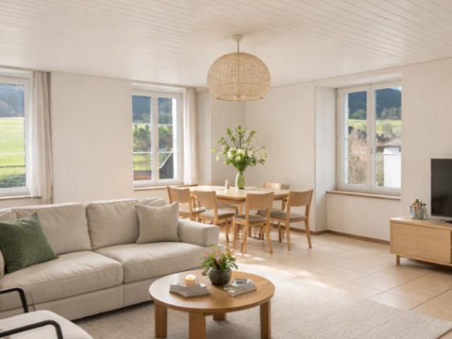 Sonvilier, bel appartement de 3,5 pièces au 2ème étage avec cuisine moderne