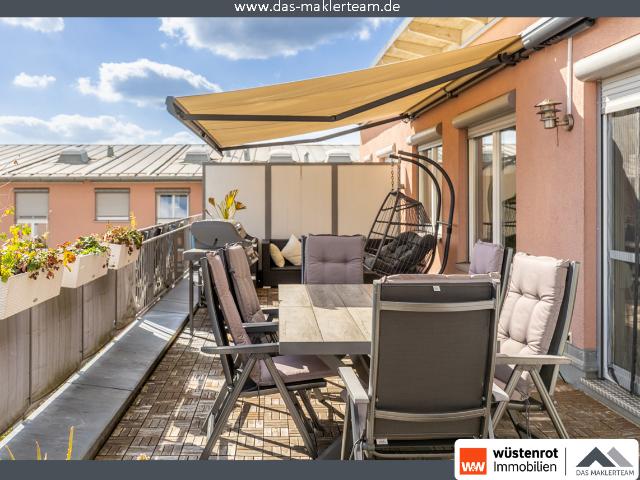 Sonne, Ruhe, Zuhause Eine stilvolle Penthaus Wohnung mit 50 m² Süd Dachterrasse