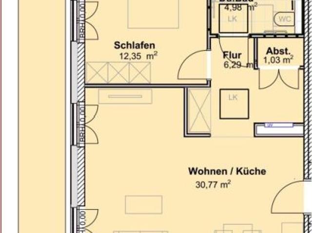 Sonnige Penthousewohnung mit großer Dachterrasse im KFW 40 QNG Energiesparhaus