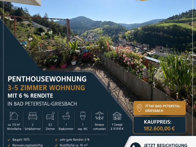 Sonnige Penthousewohnung mit Traumaussicht