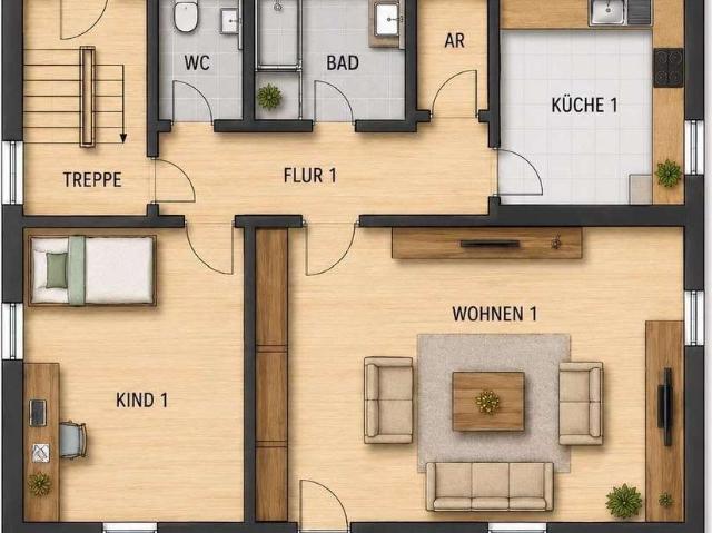 Sonnige Terrasse und eigener Garten! 2 Zimmer ETW mit Potential!