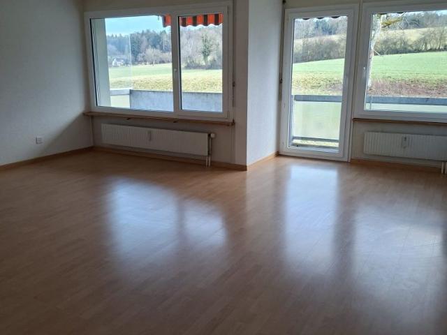 Sonnige 3.5 Zimmer Wohnung mit Balkon und herrlicher Aussicht in Busswil BE