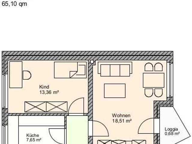 Sonnige 3 Zimmer Wohnung mit Balkon