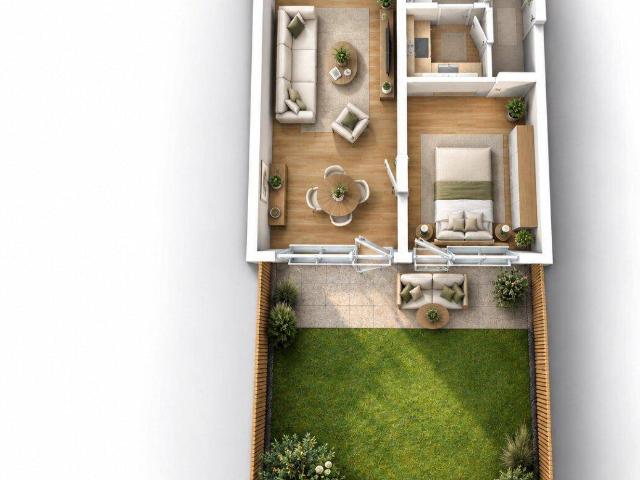 Sonniges Wohndomizil mit eigenem Garten: Barrierefreie 2 Zimmer Eigentumswohnung in Marchtrenk