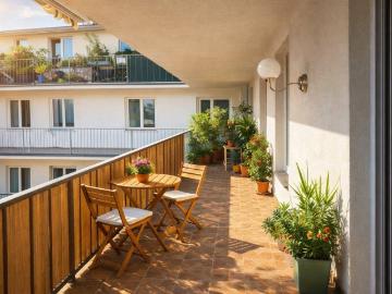 SONNIGER NEUBAUHIT in der Neustiftgasse Freier Mietzins 3 Zimmer ca. 78m² gew. NFL große Loggia 5. Liftstock Hofruhelage Mariahilfer Straße