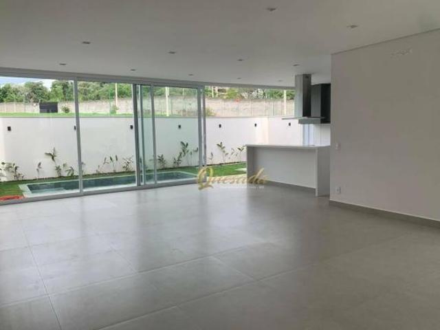 Sobrado novo, 3 suítes, piscina, planejados, escritório, Condomínio London Park, Indaiatuba