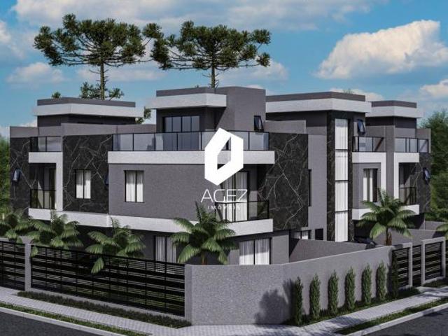 Sobrado novo a venda bairro Guairá com terraço amplo, 3 quartos sendo 1 suíte
