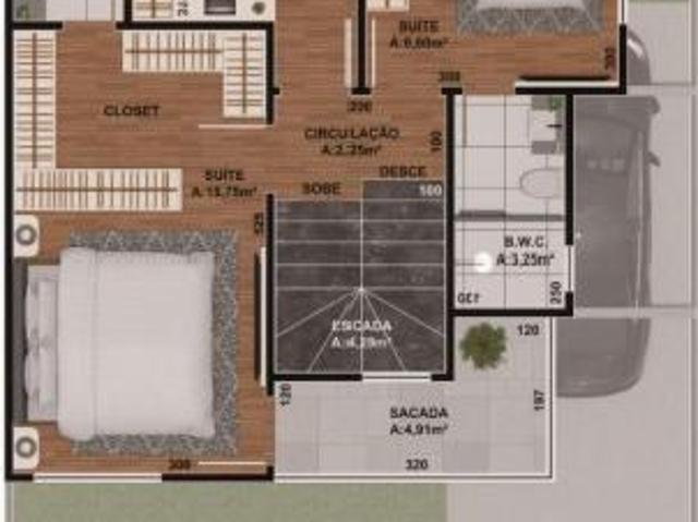 Sobrado com 3 suites à venda, 146 m² por R$ 949.000 Boqueirão Curitiba/PR