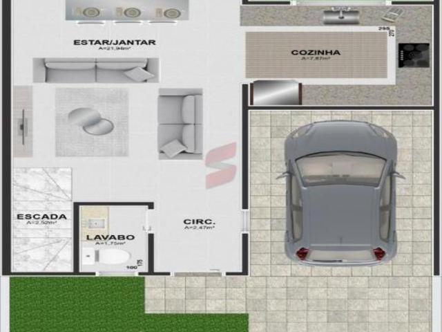 Sobrado em Cajuru, Curitiba/PR de 111m² 3 quartos à venda por R$ 789.000,00
