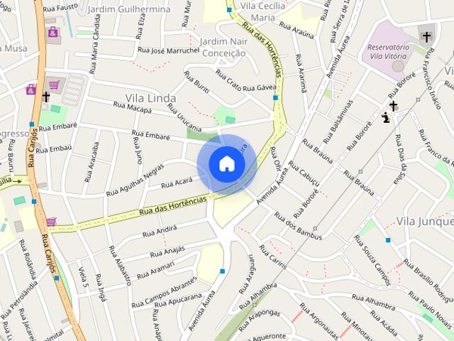 Sobrado para Aluguel | 2 Quartos, Vila Linda – Santo André