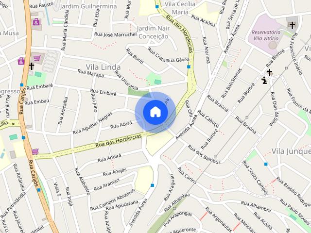 Sobrado para Aluguel | 2 Quartos, Vila Linda – Santo André