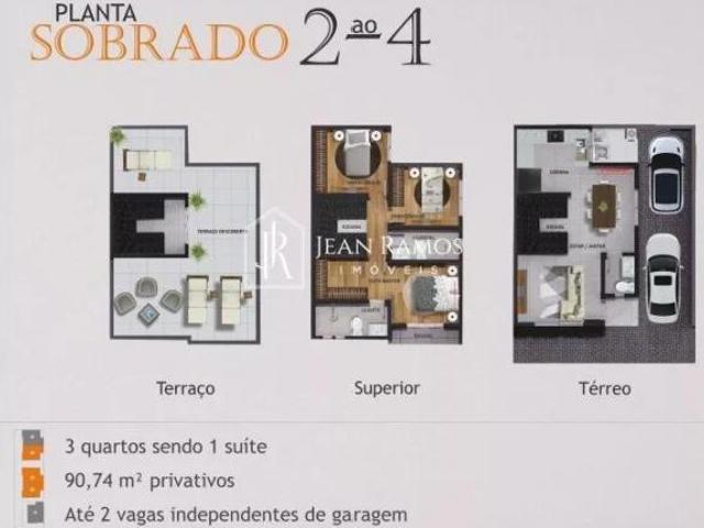 Sobrado para venda, 3 quarto s, Sítio Cercado, Curitiba