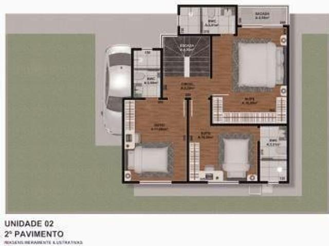 Sobrado para venda em Novo Mundo de 140.00m² com 3 Quartos, 1 Suite e 2 Garagens