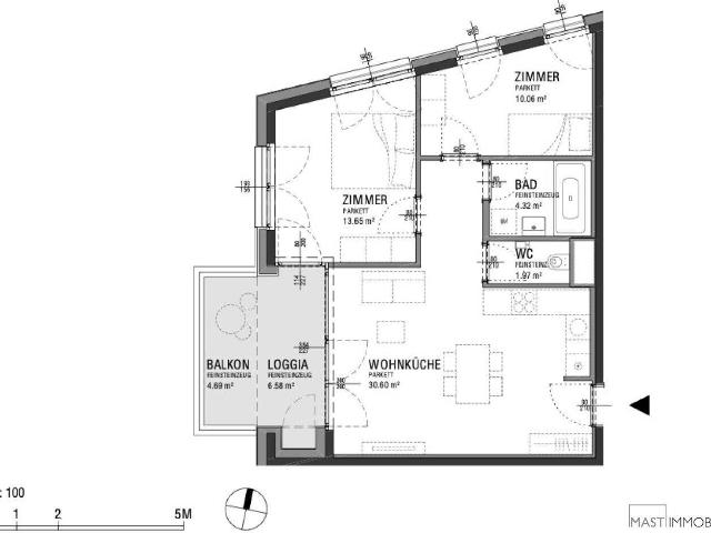 Sofort beziehbar* Westseitige 3 Zimmer Eckwohnung im 2. Stock!