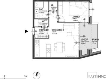 Sofort beziehbar* 2 Zimmer Wohnung mit 28qm Wohnküche!