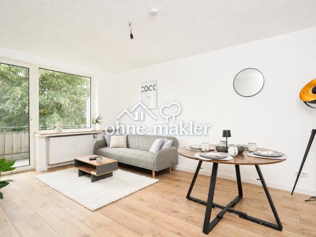 Sofort bezugsbereit: Modernisierte 2 Zimmer Wohnung mit Südbalkon