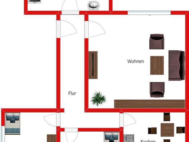 Sofort verfügbar! Geräumige 3 Zimmer Wohnung mit Stellplatz