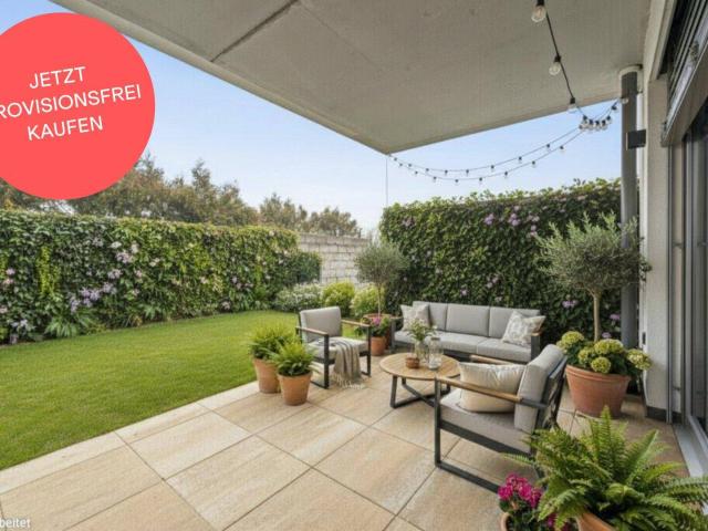 Sofort vermietbar! 62 m² Wohnung mit großzügiger Raumplanung | Garten mit Süd West Sonne | Privatsphäre | Provisionsfrei