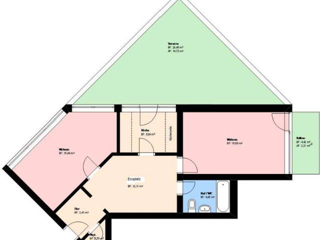 Solln * Zentrale Lage * 3 Zimmer Wohnung mit Balkon und Dachterrasse