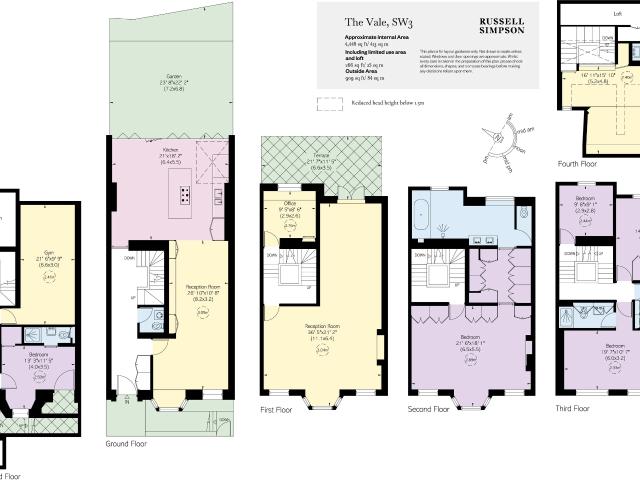 Sophisticated five bedroom family home with light filled contemporary interiors to rent