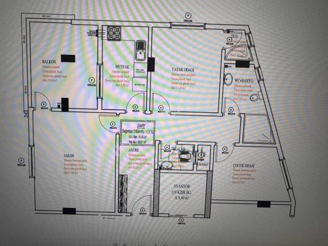 Sorıki Konutları Projesi 2+1 88m2 Balkonlu Satılık Daire