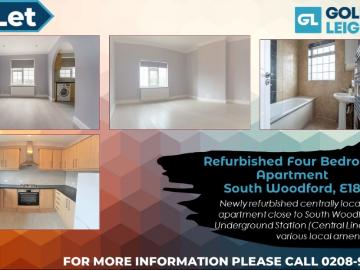 South Woodford Refurbished 4 Bedroom Flat Goldstein Leigh