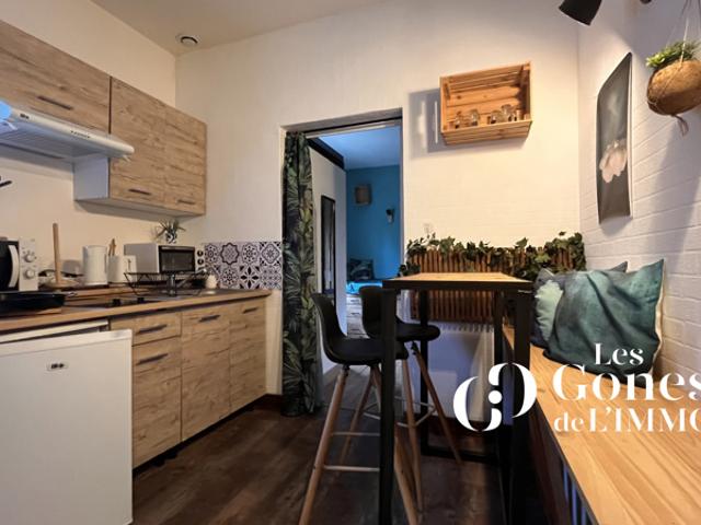 Soucieu en Jarrest, maison T2 MEUBLEE de 23,03m2 + jardinet