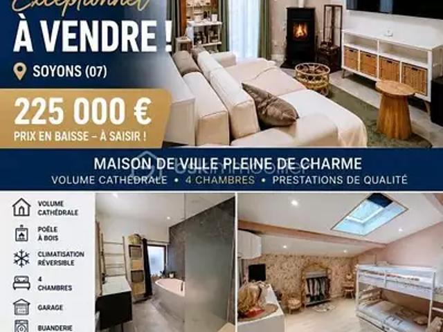 Soyons 07130 Achat / Vente maison 7 pièces t7 cave