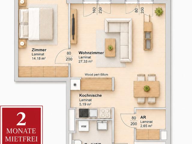 Smart wohnen | 2 MONATE MIETFREI & NEUE KÜCHENEINRICHTUNG