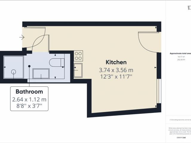 Smart studio with balcony right next to HTW Berlin Campus Wilhelminenhof