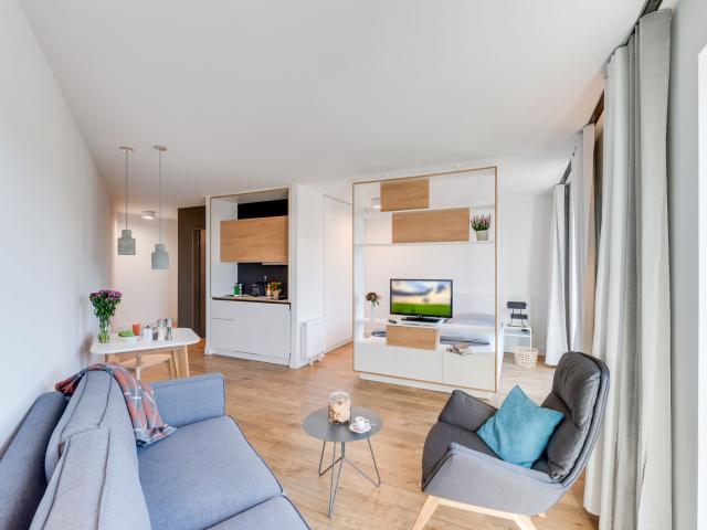 Smartments Studio XL in Berlin Karlshorst – 37 m² with Kitchenette