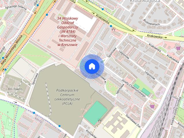 Sportowa, centrum, 2 duże pokoje + kuchnia, balkon