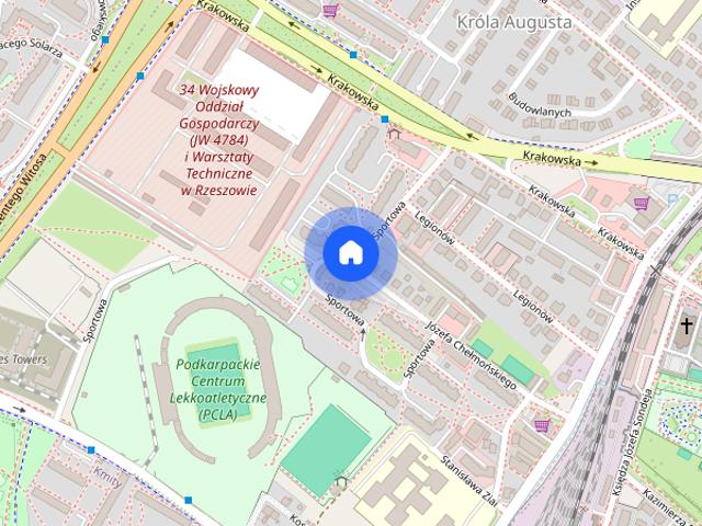 Sportowa, centrum, 2 duże pokoje + kuchnia, balkon