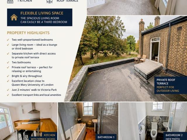 Spacious 2 Bedroom Apartment with Private Roof