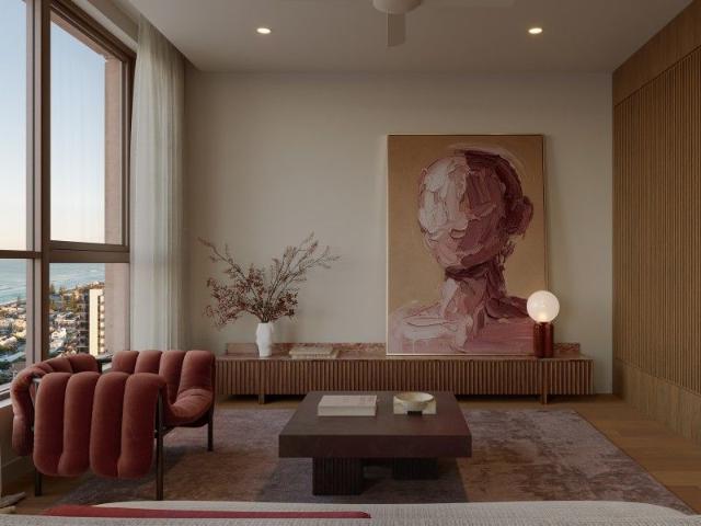 Spacious apartment with coastal views