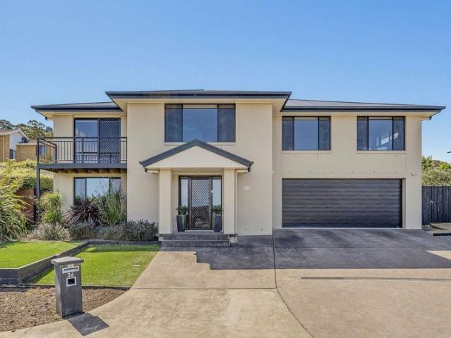 Spacious family living with water views