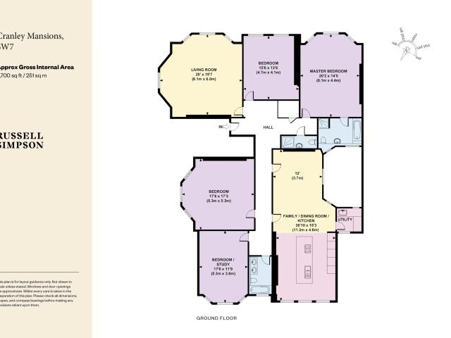 Spacious four bedroom apartment moments from Gloucester Road
