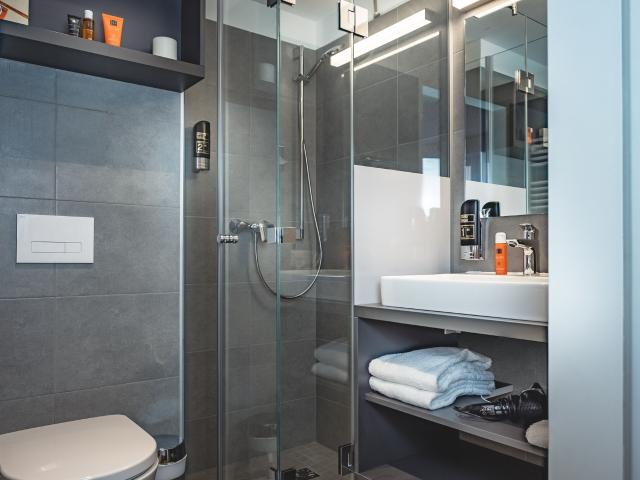 Spacious joint bedroom and living room for 2 persons. Fully equipped kitchenette