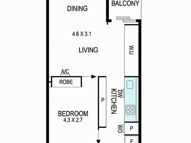 Spacious One Bedroom Unfurnished