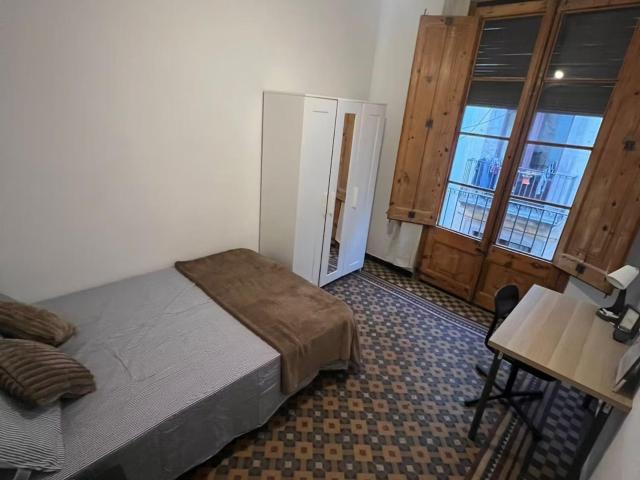 Spacious private room in apartment close to Drassanes metro station