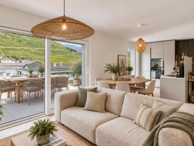 Spacieux appartement 2,5 pièces en attique à Champlan