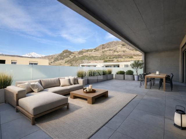 Spacieux attique 4,5 pièces neuf avec grande terrasse panoramique